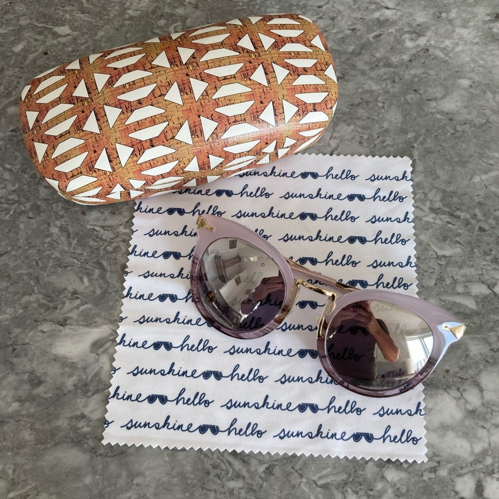 Stella and Dot Cat Eye Hello Sunshine Sunglasses "Wesley" with case